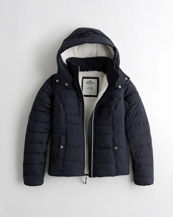 Doudoune doublée discount de sherpa hollister